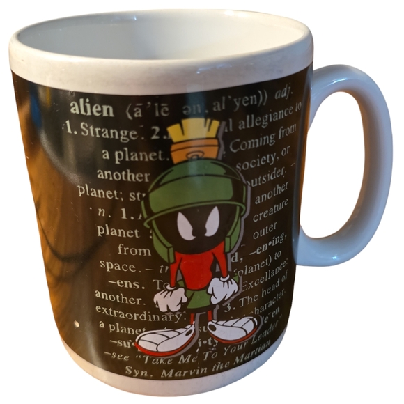 1998 Looney Tunes Marvin the Martian Cup Warner Brothers Mug - Picture 2 of 3